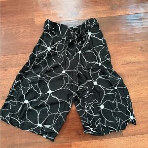 Banana Republic Black and White Floral Shorts